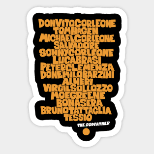 The Godfather: Tribute to the Main Actors of the Classic Sticker